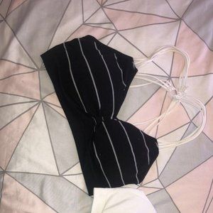 Black & White Stripped Sports Bra/Bralette